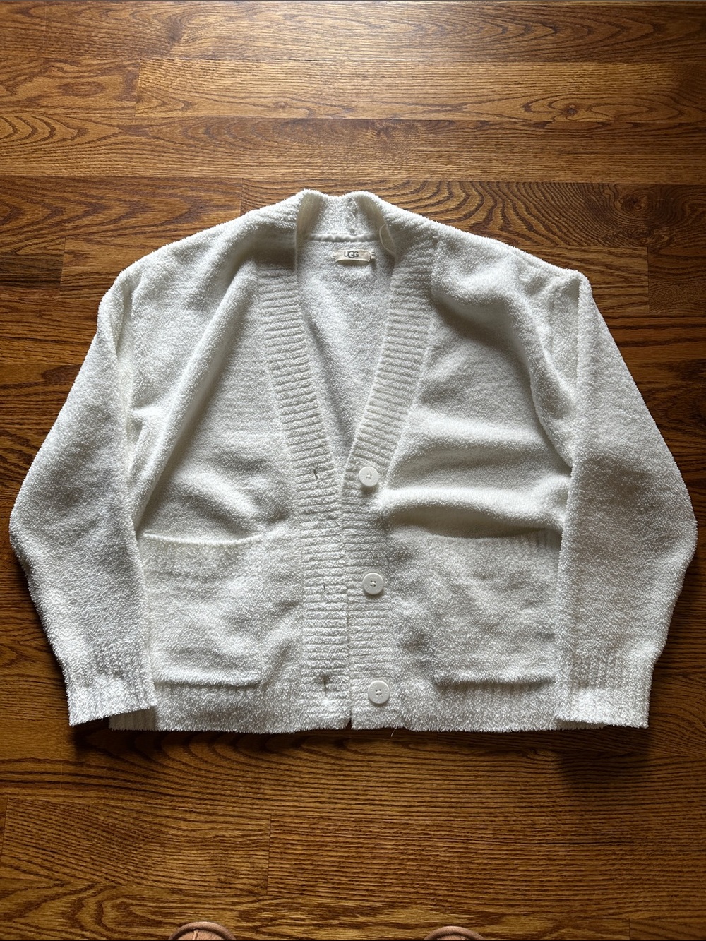 UGG Women’s Cream Bouclé Button Cardigan